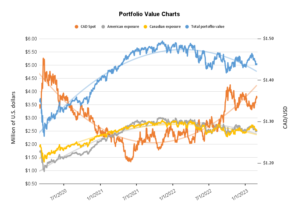 A 2 currencies portfolio